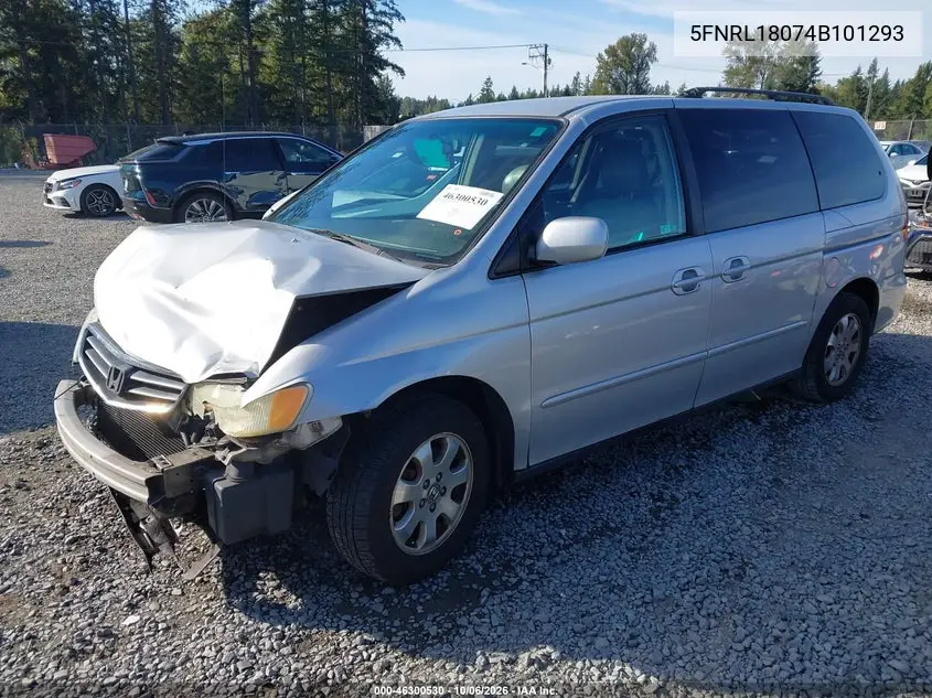 2004 HONDA ODYSSEY VIN 5FNRL18074B101293 — фото 2