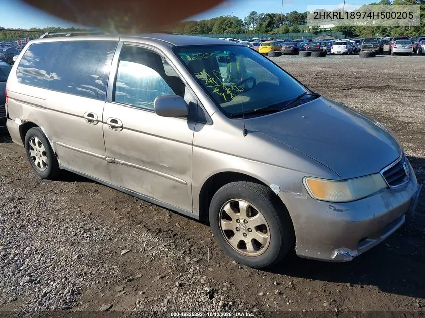 HONDA ODYSSEY 2004, VIN 2HKRL18974H500205