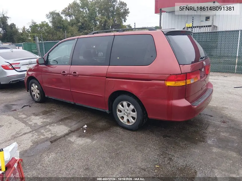 2004 HONDA ODYSSEY VIN 5FNRL18614B091381 — фото 3