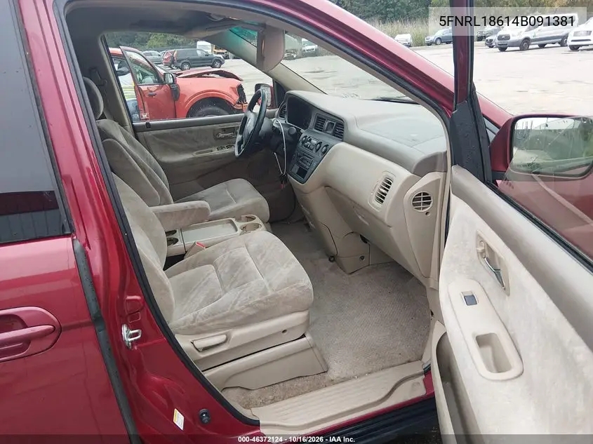 2004 HONDA ODYSSEY VIN 5FNRL18614B091381 — фото 5