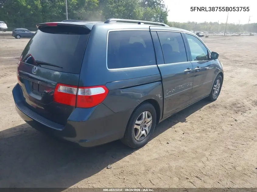 2005 HONDA ODYSSEY VIN 5FNRL38755B053755 — фото 4