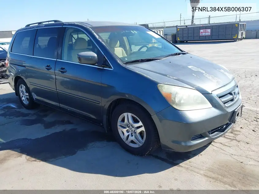 HONDA ODYSSEY 2005, VIN 5FNRL384X5B006307