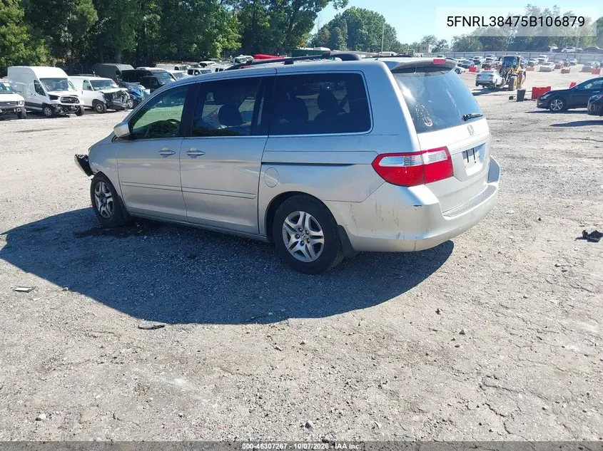2005 HONDA ODYSSEY VIN 5FNRL38475B106879 — фото 3