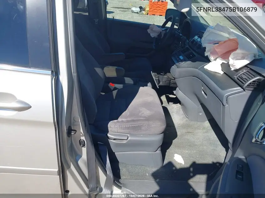 2005 HONDA ODYSSEY VIN 5FNRL38475B106879 — фото 5
