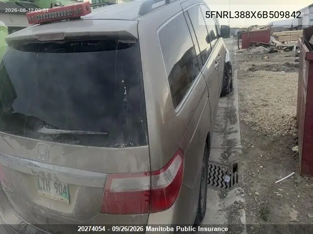 2006 HONDA ODYSSEY VIN 5FNRL388X6B509842 — фото 4