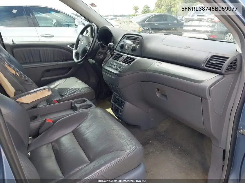 2006 HONDA ODYSSEY VIN 5FNRL38746B059077 — фото 5