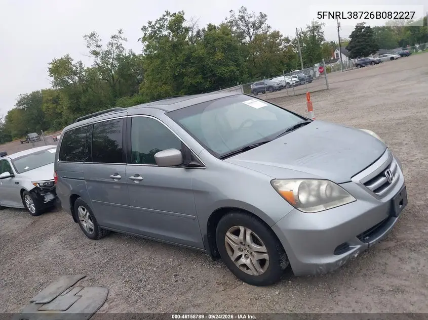 HONDA ODYSSEY 2006, VIN 5FNRL38726B082227