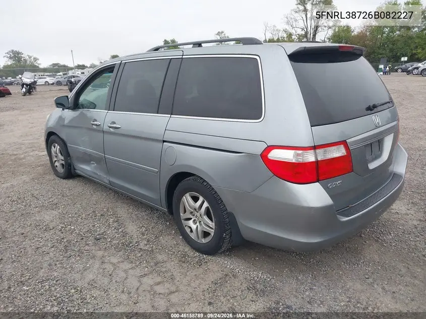 2006 HONDA ODYSSEY VIN 5FNRL38726B082227 — фото 3