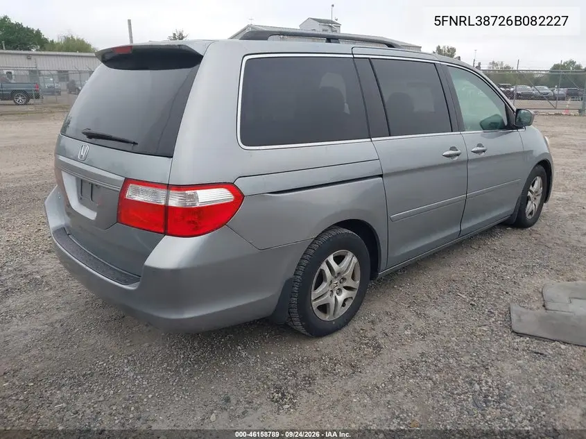 2006 HONDA ODYSSEY VIN 5FNRL38726B082227 — фото 4