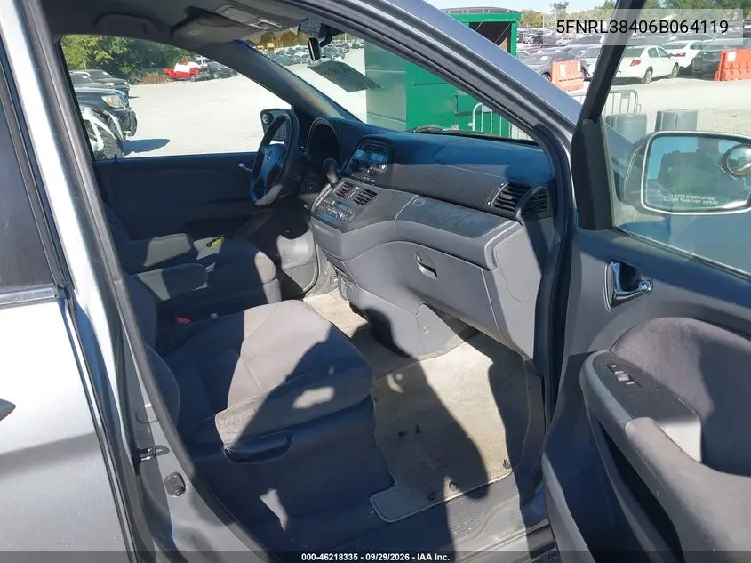 2006 HONDA ODYSSEY VIN 5FNRL38406B064119 — фото 5