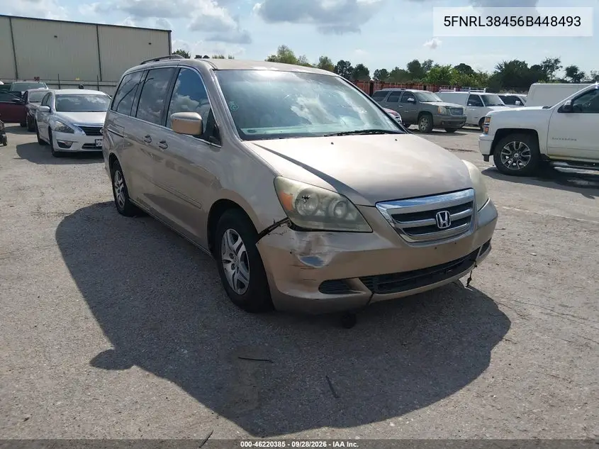 HONDA ODYSSEY 2006, VIN 5FNRL38456B448493