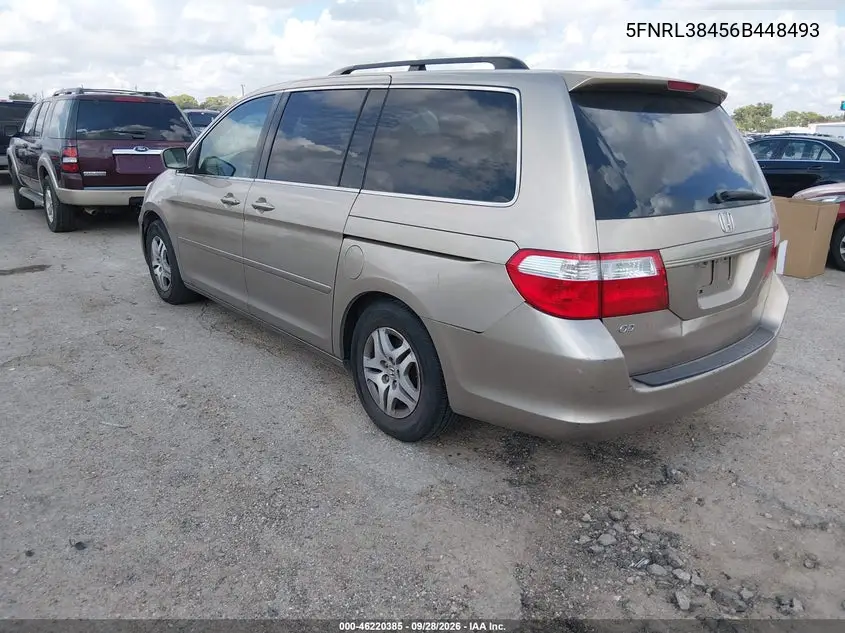 2006 HONDA ODYSSEY VIN 5FNRL38456B448493 — фото 3