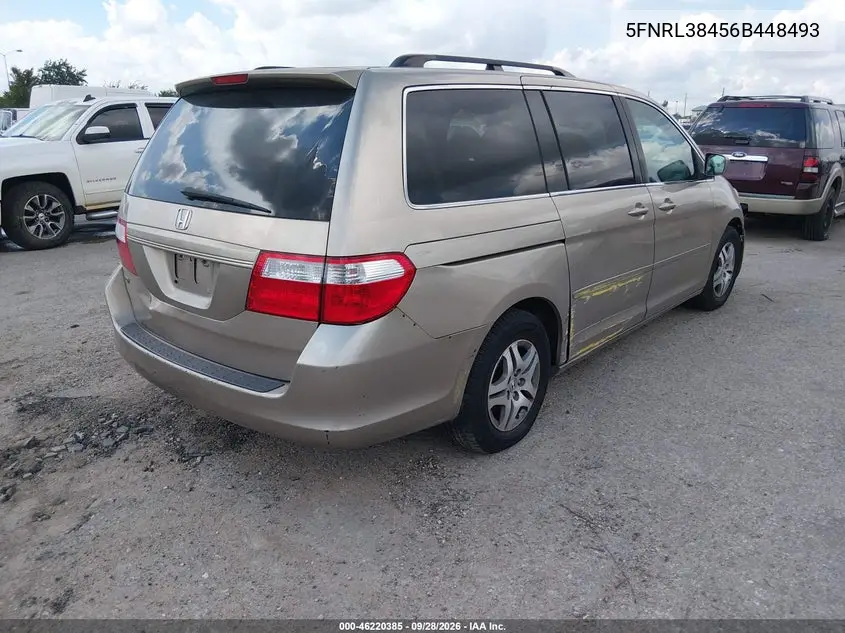 2006 HONDA ODYSSEY VIN 5FNRL38456B448493 — фото 4