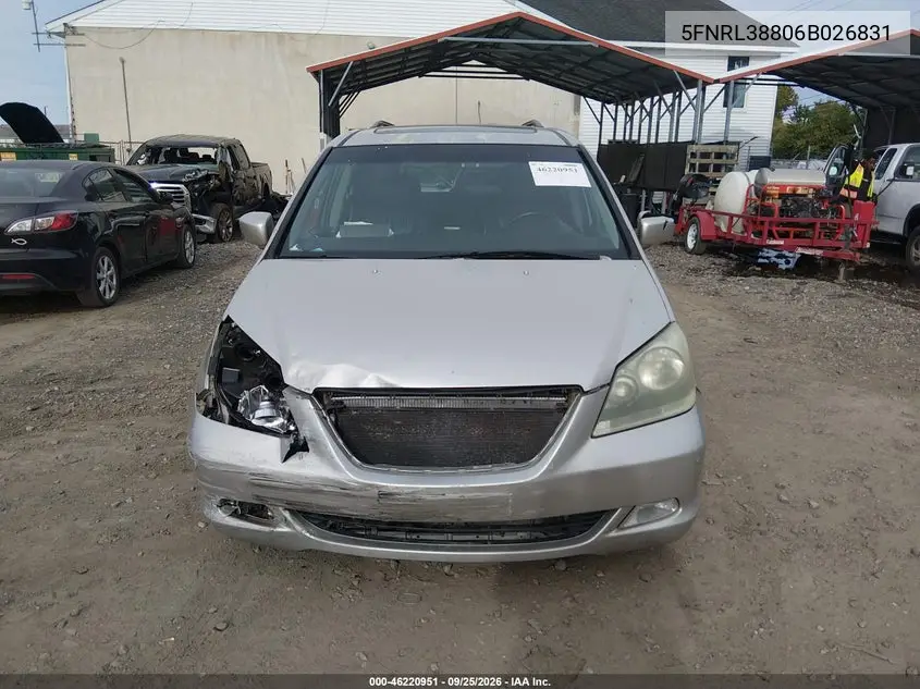 2006 HONDA ODYSSEY VIN 5FNRL38806B026831 — фото 12