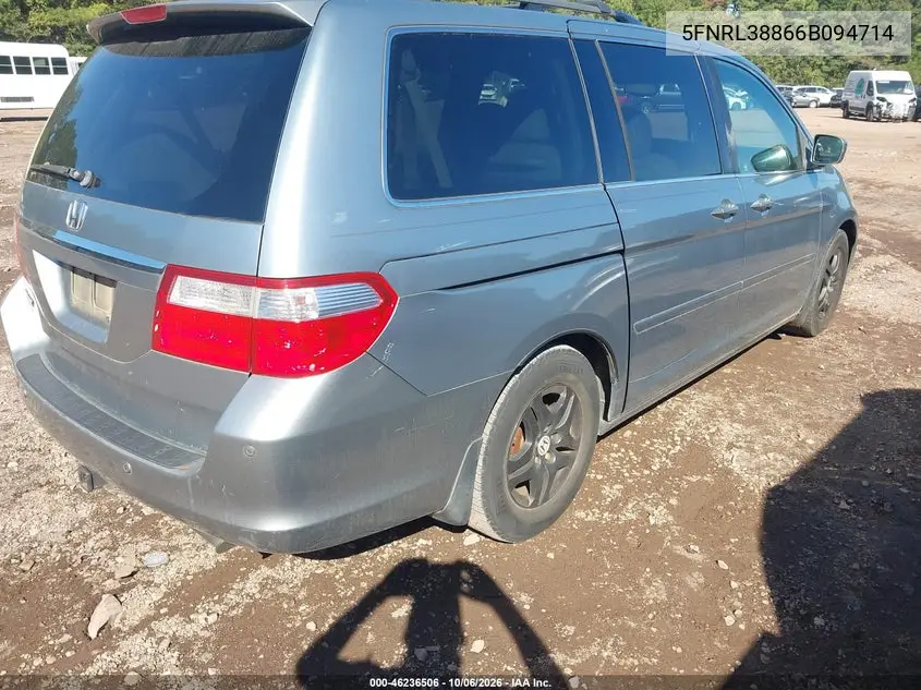 2006 HONDA ODYSSEY VIN 5FNRL38866B094714 — фото 4