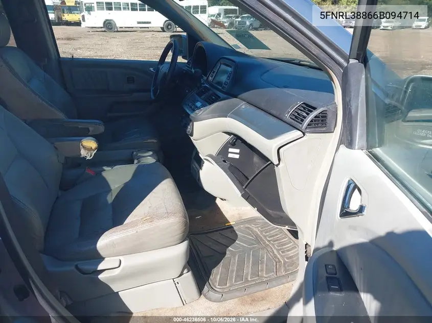 2006 HONDA ODYSSEY VIN 5FNRL38866B094714 — фото 5