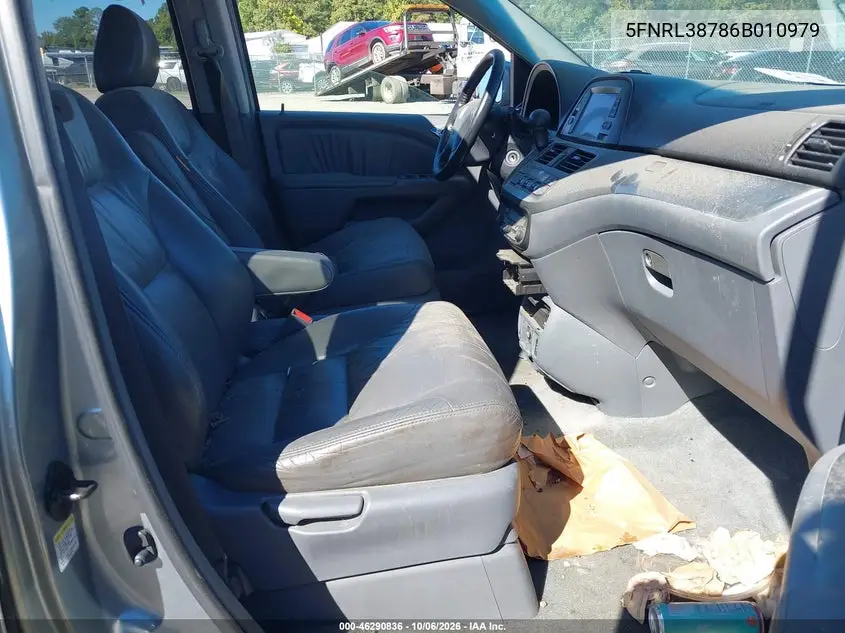 2006 HONDA ODYSSEY VIN 5FNRL38786B010979 — фото 5