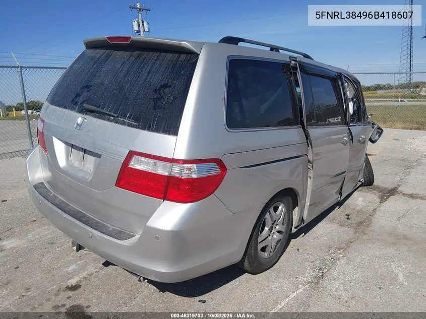 2006 HONDA ODYSSEY VIN 5FNRL38496B418607 — фото 4
