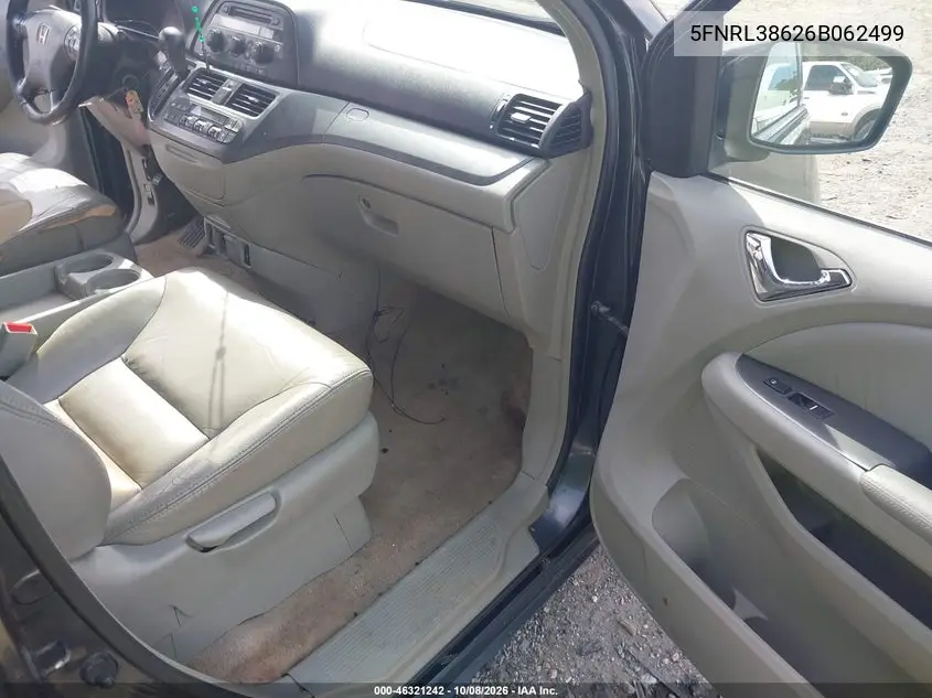 2006 HONDA ODYSSEY VIN 5FNRL38626B062499 — фото 5