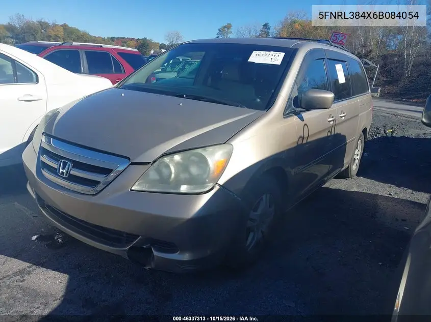 2006 HONDA ODYSSEY VIN 5FNRL384X6B084054 — фото 2