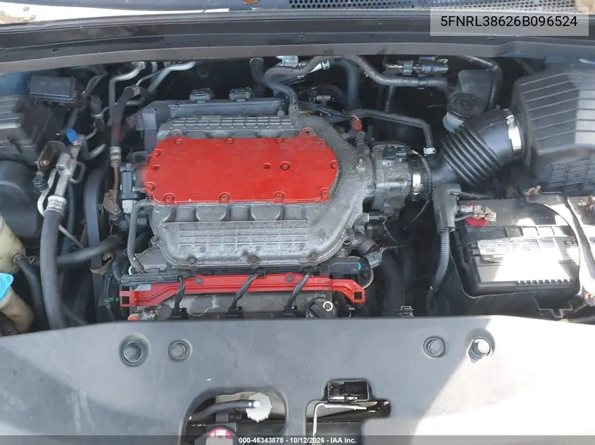 2006 HONDA ODYSSEY VIN 5FNRL38626B096524 — фото 10