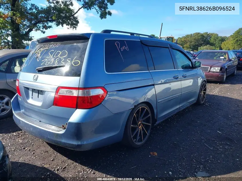 2006 HONDA ODYSSEY VIN 5FNRL38626B096524 — фото 4