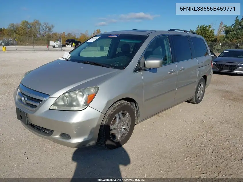 2006 HONDA ODYSSEY VIN 5FNRL38656B459771 — фото 2