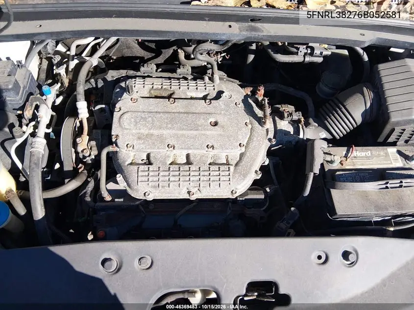 2006 HONDA ODYSSEY VIN 5FNRL38276B052581 — фото 10