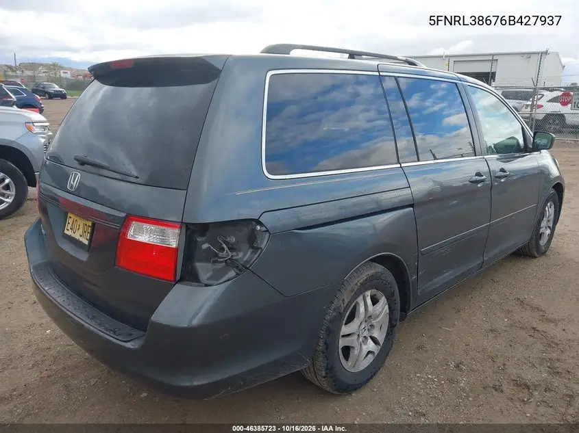 2006 HONDA ODYSSEY VIN 5FNRL38676B427937 — фото 4