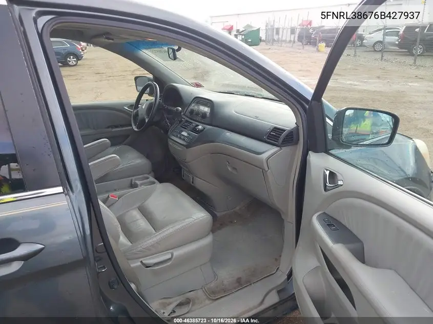 2006 HONDA ODYSSEY VIN 5FNRL38676B427937 — фото 5
