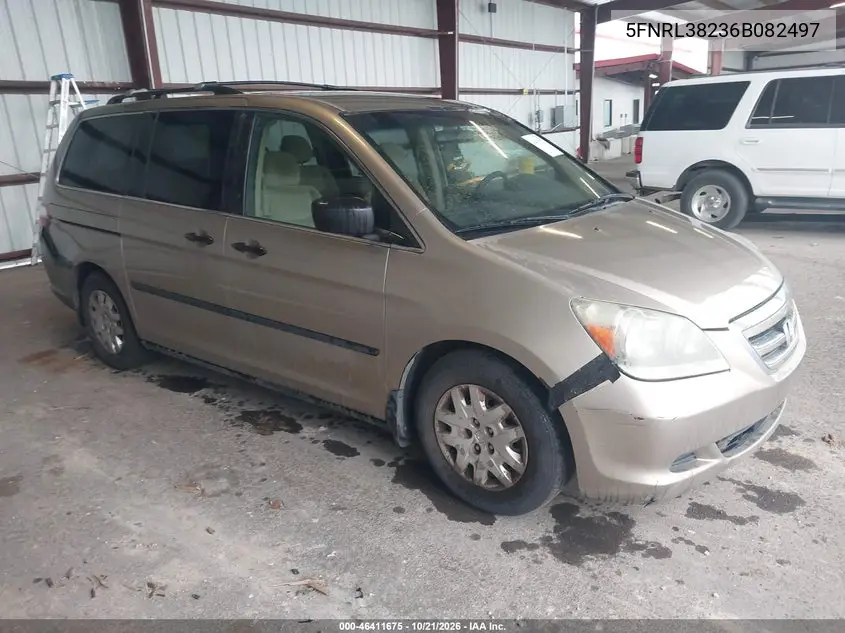 HONDA ODYSSEY 2006, VIN 5FNRL38236B082497