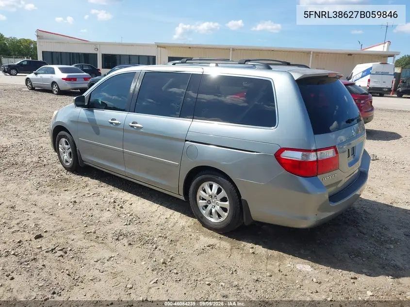 2007 HONDA ODYSSEY VIN 5FNRL38627B059846 — фото 3