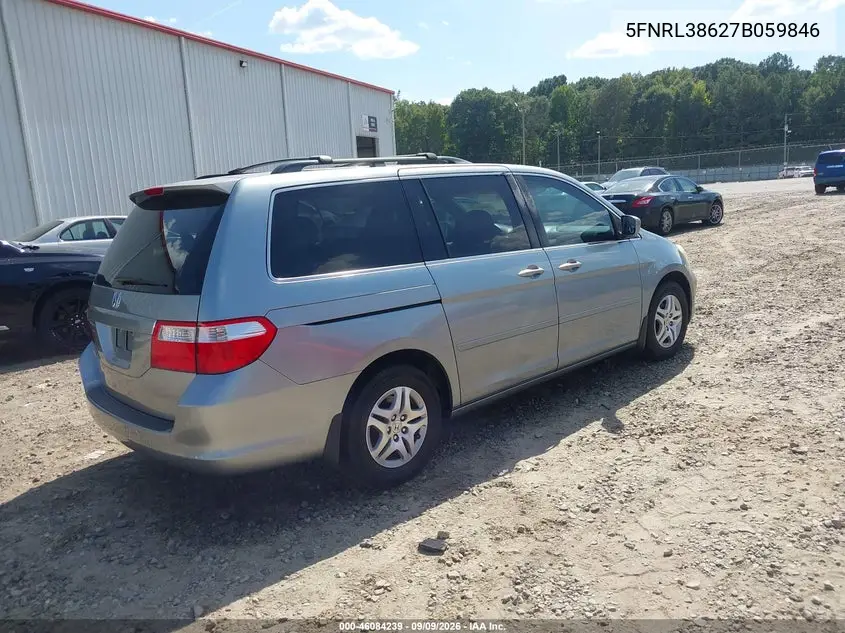 2007 HONDA ODYSSEY VIN 5FNRL38627B059846 — фото 4