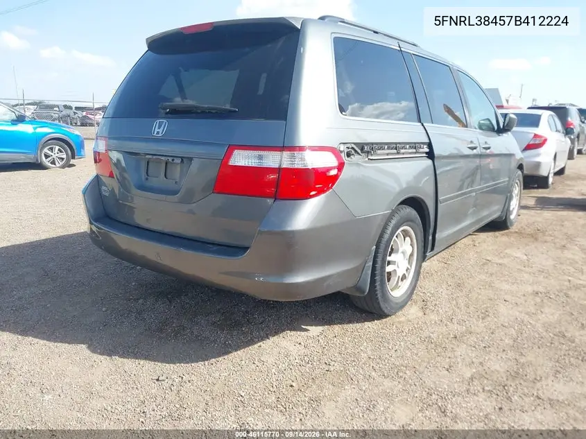 2007 HONDA ODYSSEY VIN 5FNRL38457B412224 — фото 4
