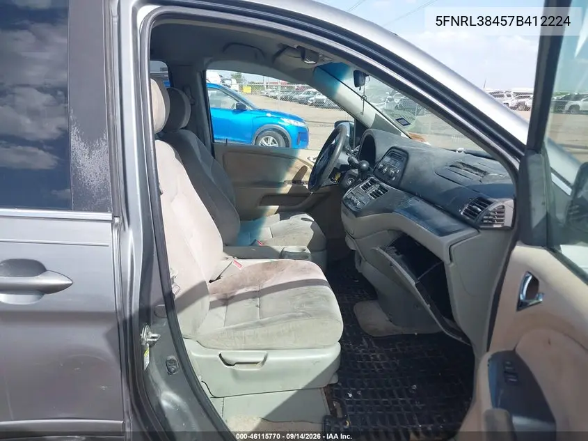2007 HONDA ODYSSEY VIN 5FNRL38457B412224 — фото 5