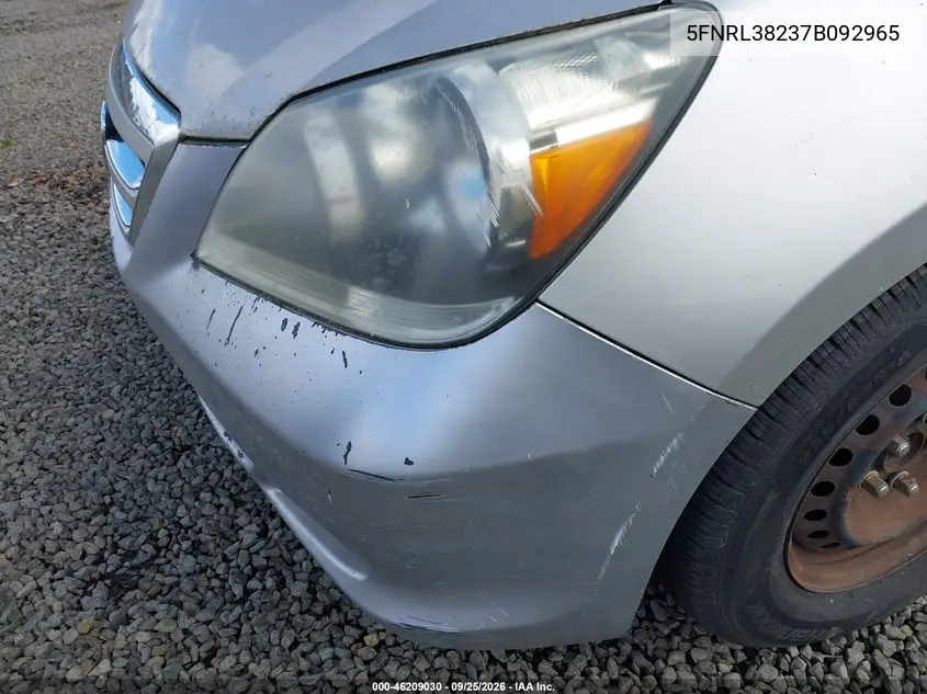 2007 HONDA ODYSSEY VIN 5FNRL38237B092965 — фото 12