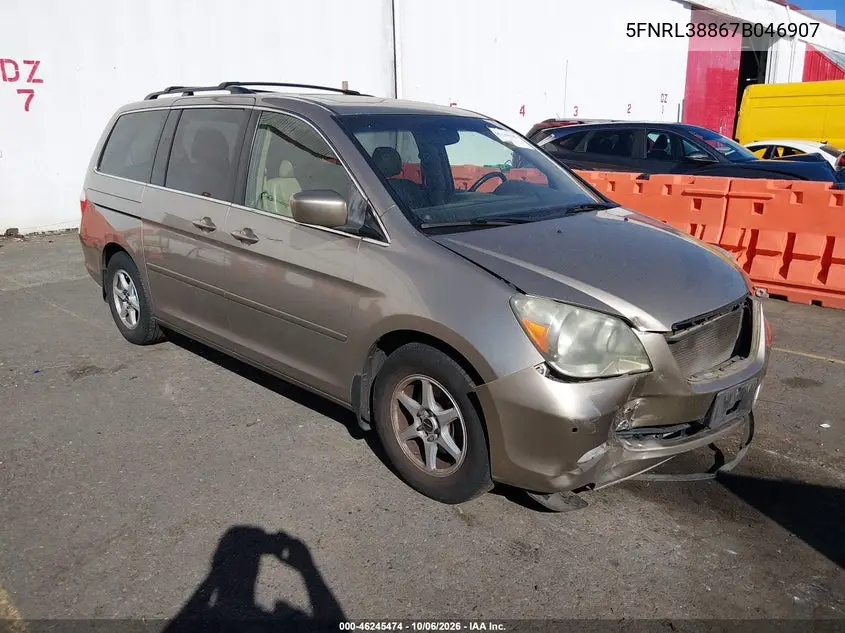 HONDA ODYSSEY 2007, VIN 5FNRL38867B046907