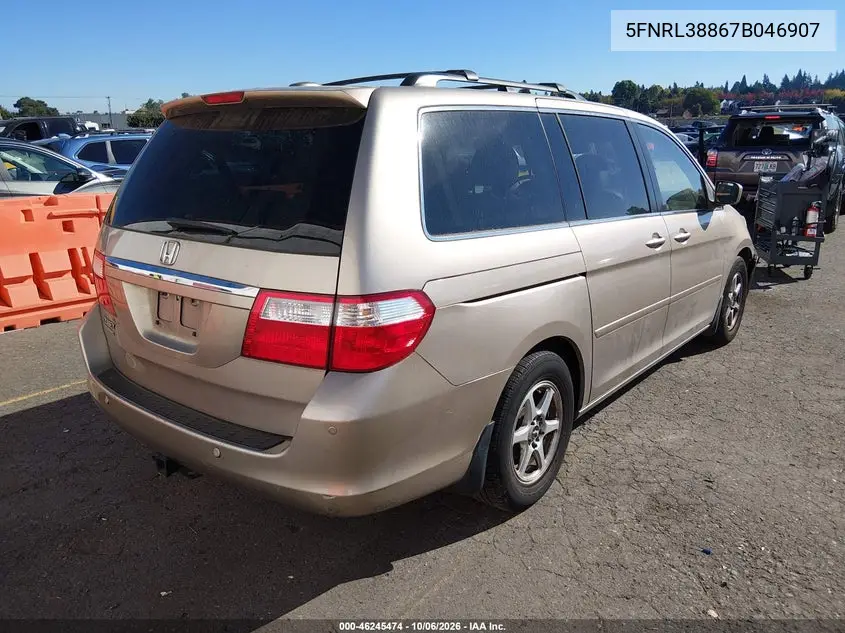 2007 HONDA ODYSSEY VIN 5FNRL38867B046907 — фото 4