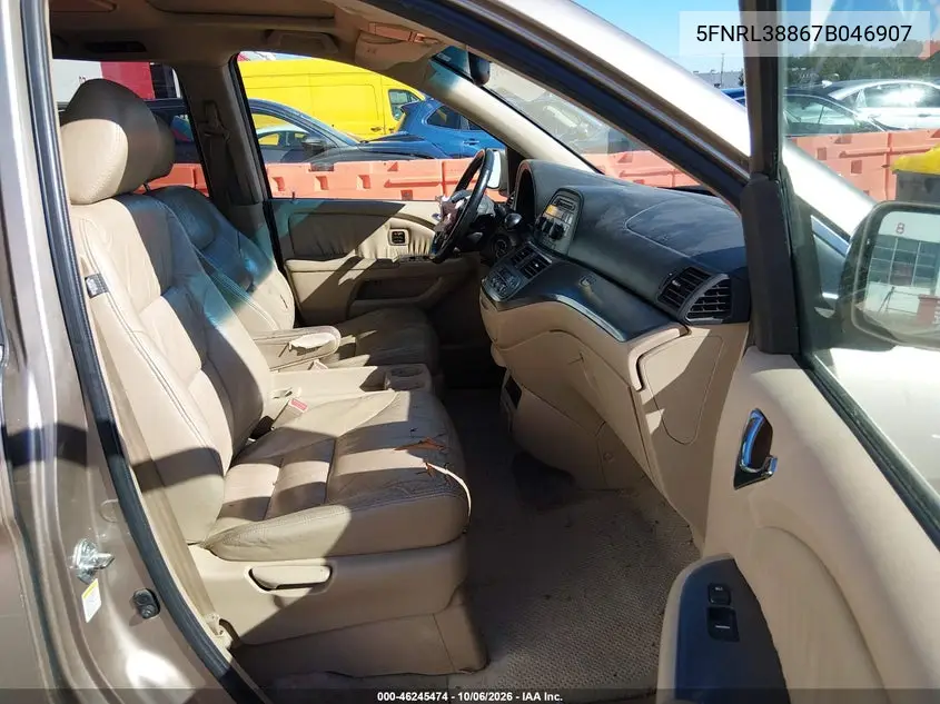 2007 HONDA ODYSSEY VIN 5FNRL38867B046907 — фото 5