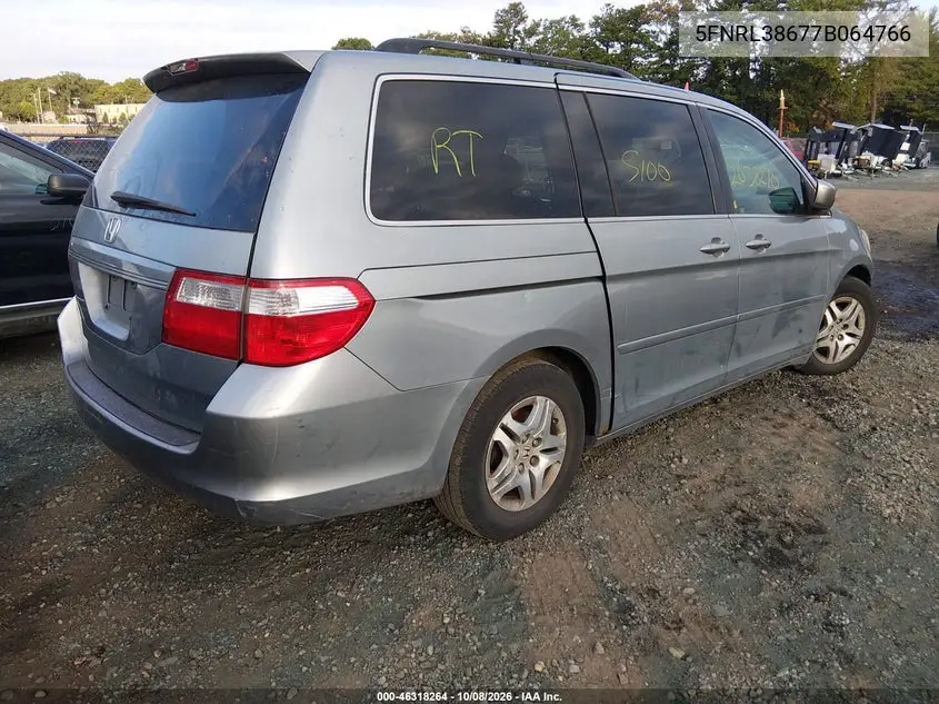 2007 HONDA ODYSSEY VIN 5FNRL38677B064766 — фото 4