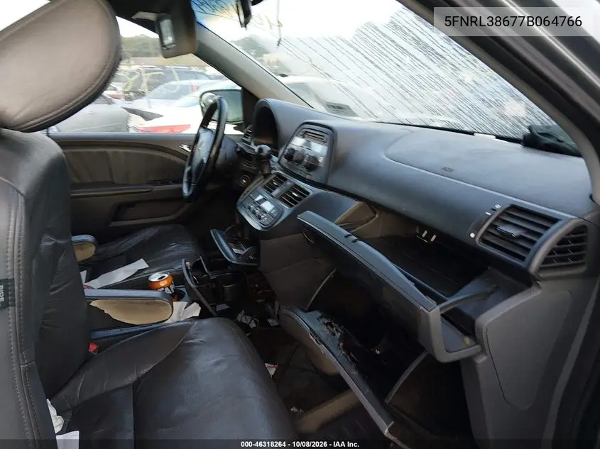 2007 HONDA ODYSSEY VIN 5FNRL38677B064766 — фото 5