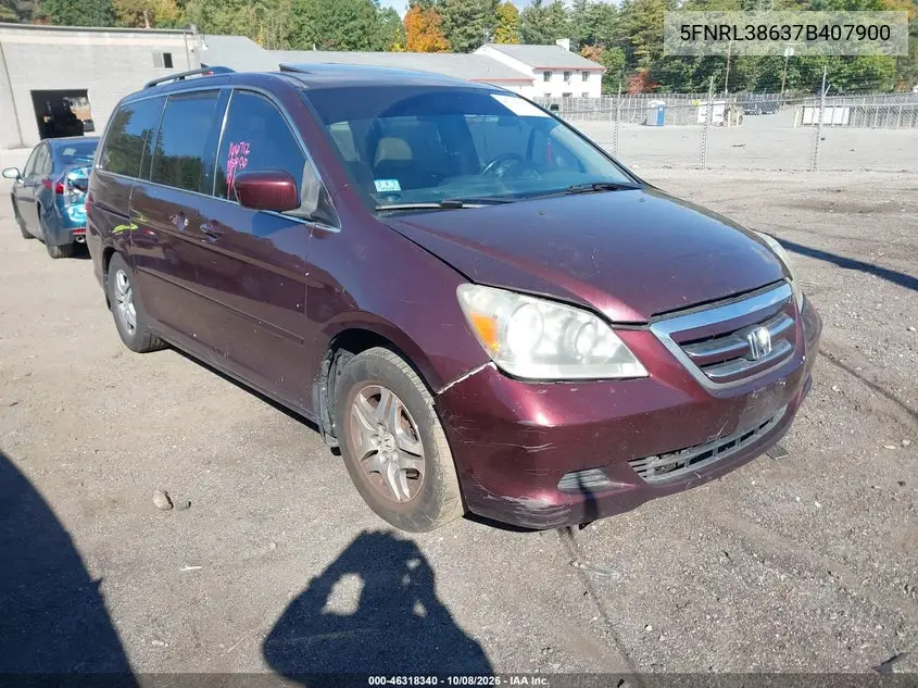 HONDA ODYSSEY 2007, VIN 5FNRL38637B407900