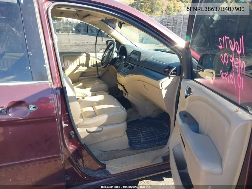 2007 HONDA ODYSSEY VIN 5FNRL38637B407900 — фото 5