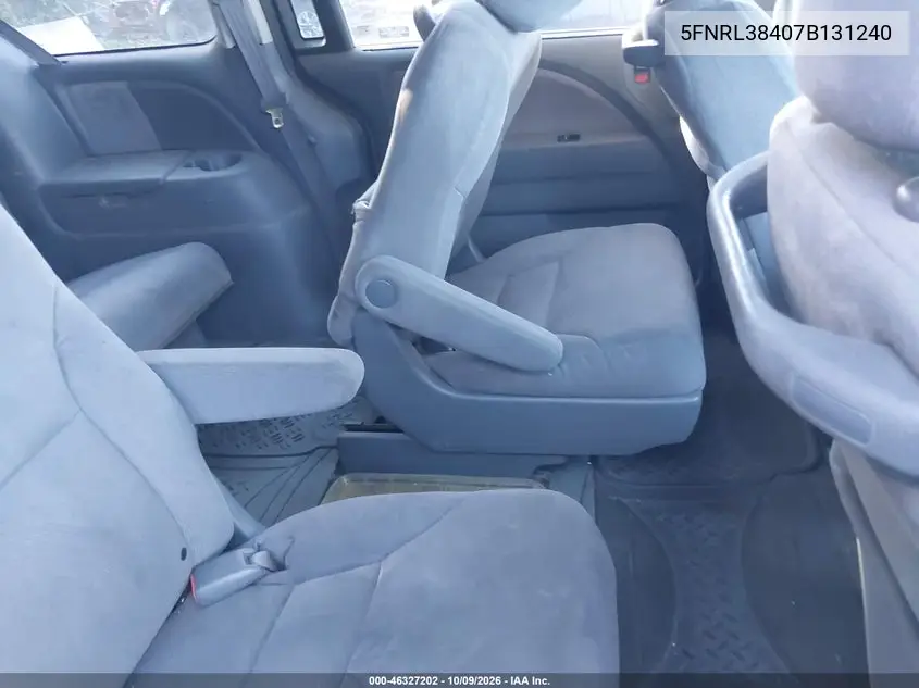 2007 HONDA ODYSSEY VIN 5FNRL38407B131240 — фото 8