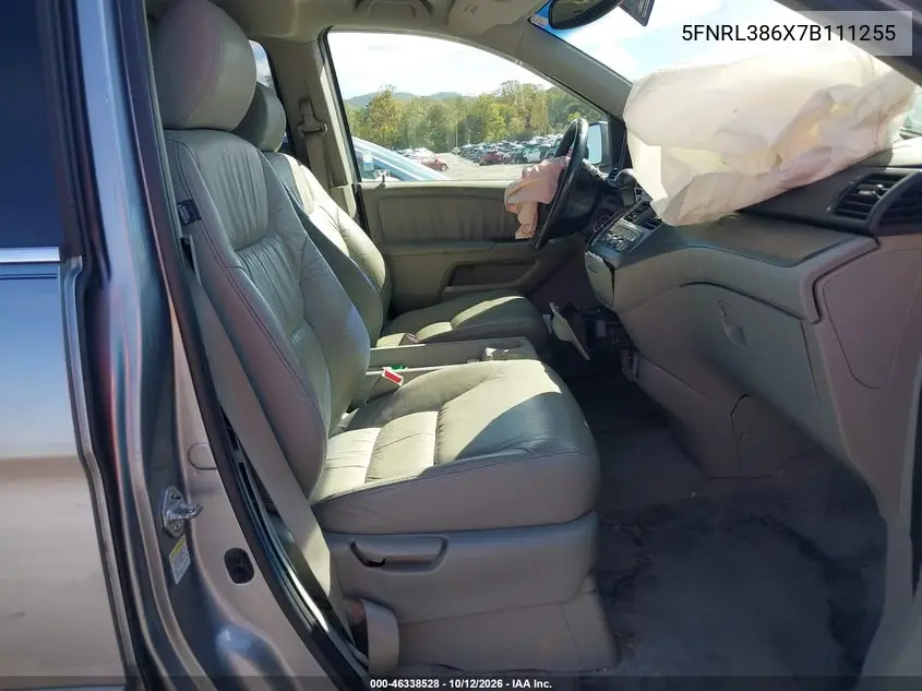 2007 HONDA ODYSSEY VIN 5FNRL386X7B111255 — фото 5