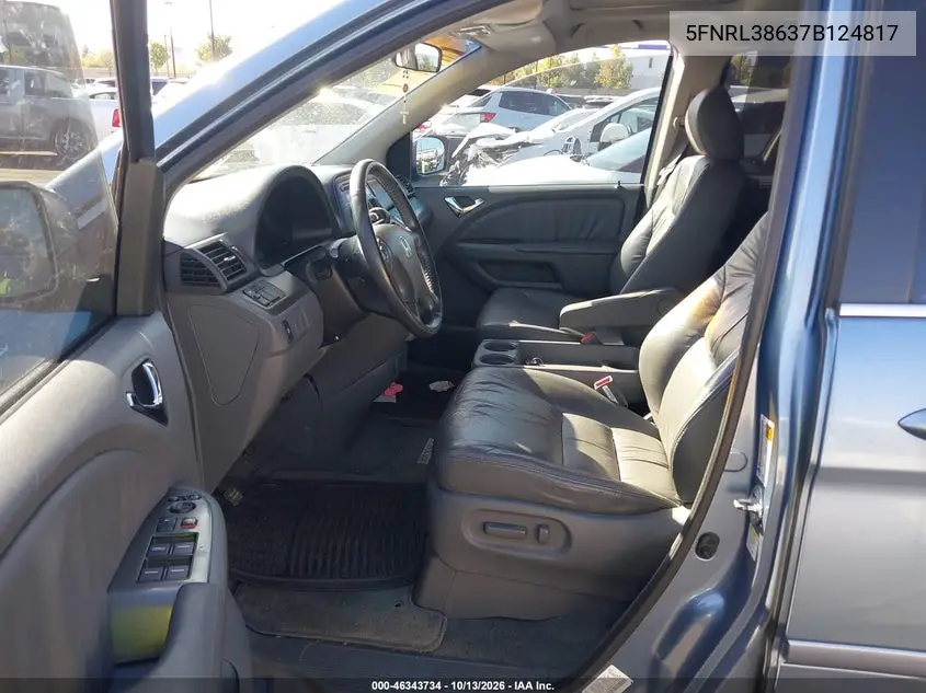 2007 HONDA ODYSSEY VIN 5FNRL38637B124817 — фото 5