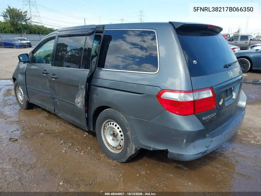 2007 HONDA ODYSSEY VIN 5FNRL38217B066350 — фото 3