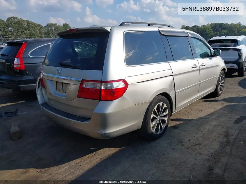 2007 HONDA ODYSSEY VIN 5FNRL38897B033732 — фото 4