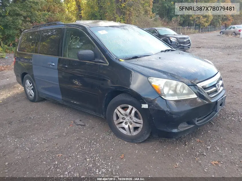 HONDA ODYSSEY 2007, VIN 5FNRL387X7B079481