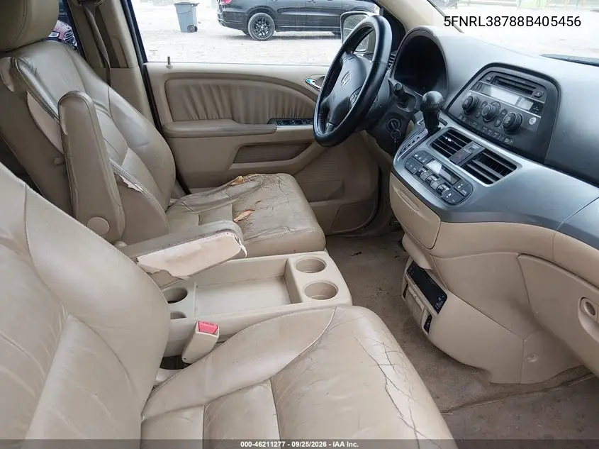 2008 HONDA ODYSSEY VIN 5FNRL38788B405456 — фото 5